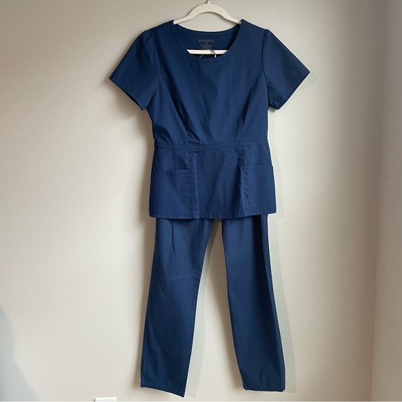 Jaanuu Navy Blue Scrub Set - Picture 1 of 16